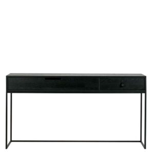 Basilicana Flur Tisch in Schwarz Eschenholz und Metall