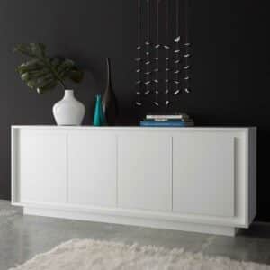 Homedreams Wohnzimmer Sideboard in Weiß 80 cm hoch