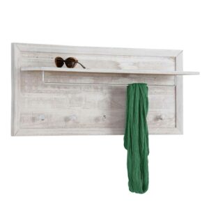 Möbel4Life Hängegarderobe in Creme Weiß Kiefer massiv 100 cm breit