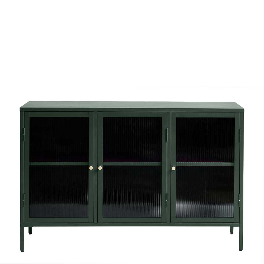 TopDesign Glastüren Sideboard in Dunkelgrün modernem Design