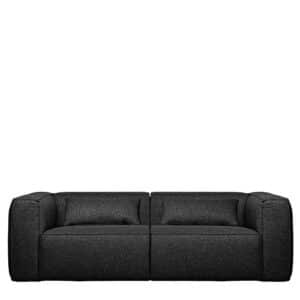 Basilicana Dreisitzer Couch mt Stoff Bezug Dunkelgrau