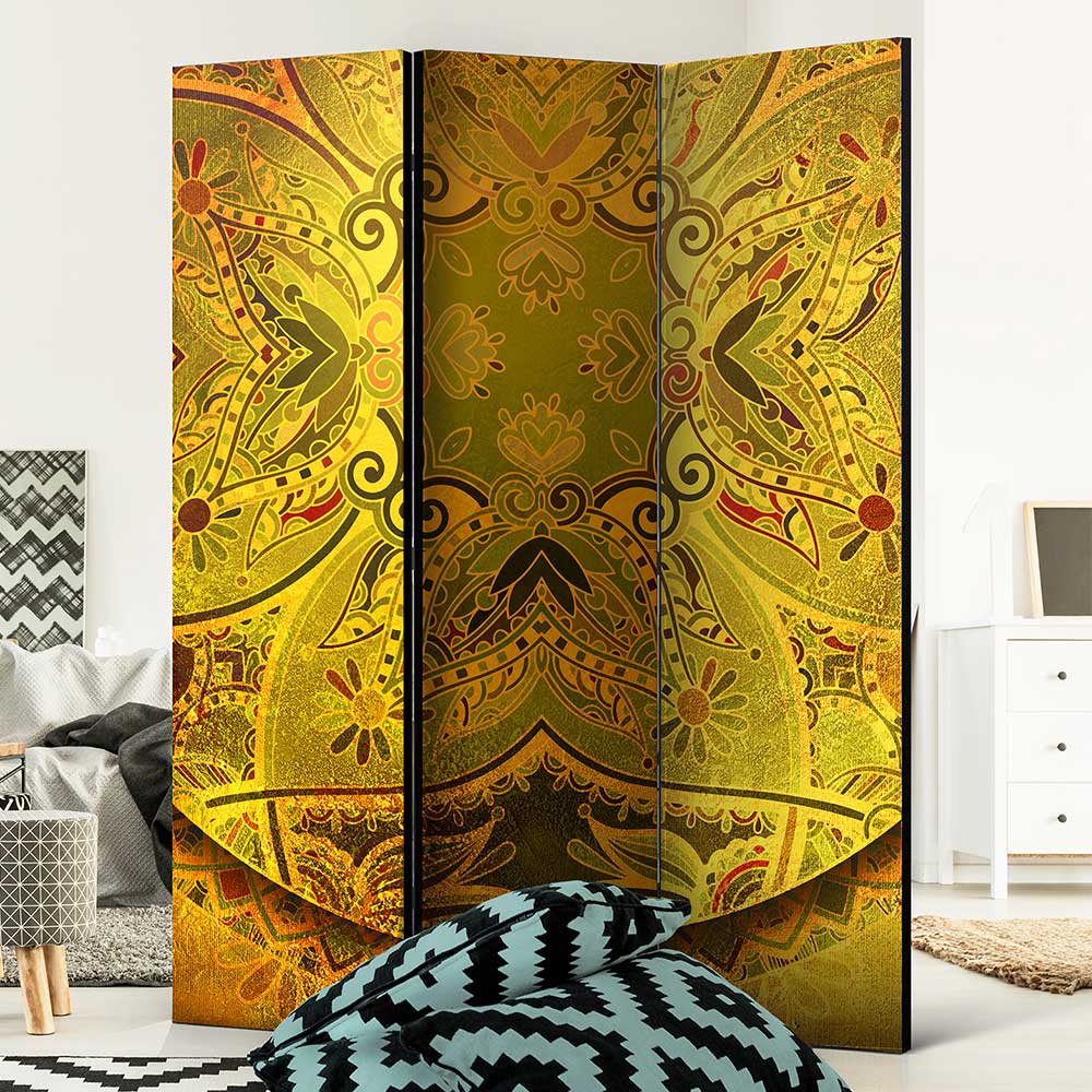 4Home Mandala Paravent im orientalischen Stil Leinwand und Holz