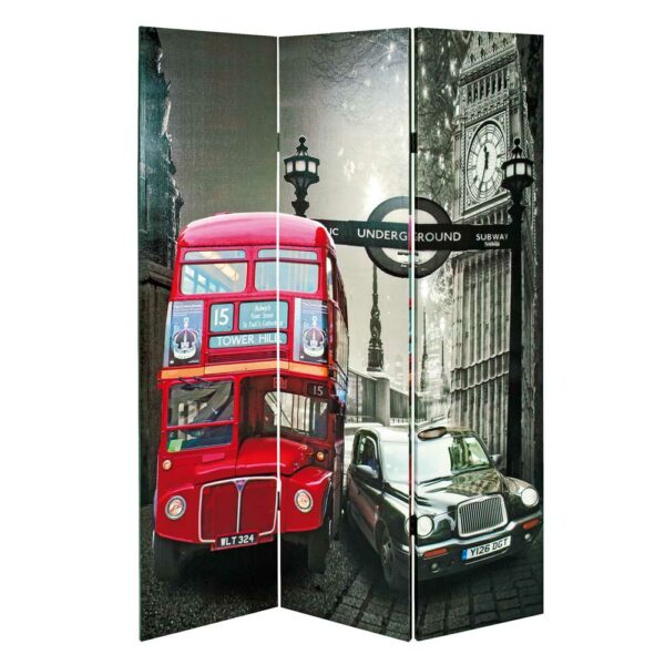 Tollhaus Spanische Wand mit London Motiv 120 cm breit