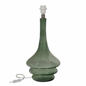 Basilicana Tischlampe Lampenfuß in Oliv Grün mundgeblasenem Glas