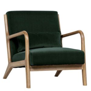Basilicana Wohnzimmer Sessel aus Samt und Massivholz Retrostil