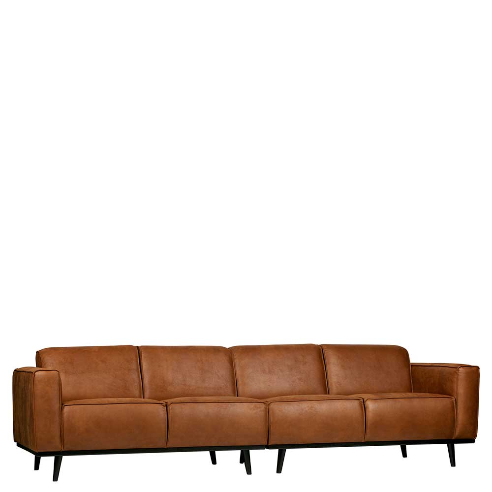 Basilicana Sofa in Cognac Braun Retrostil