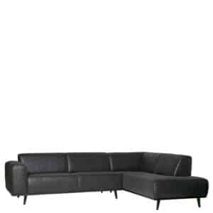 Basilicana Sofaecke in Schwarz Retrostil