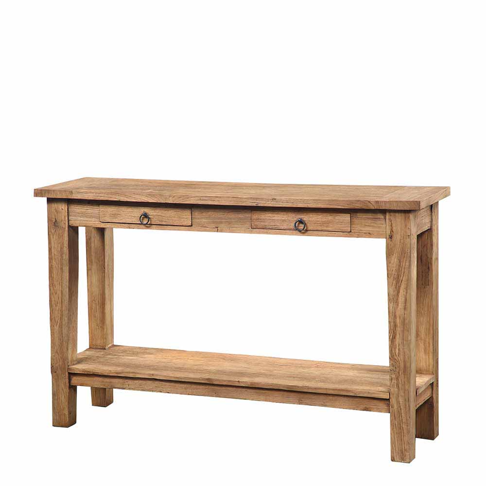 Wooding Nature Flur Konsolentisch aus Teak Recyclingholz 140 cm