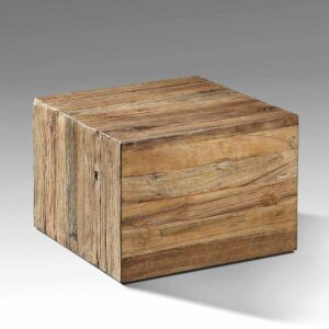 Wooding Nature Block Couchtisch aus Teak Recyclingholz 50 cm