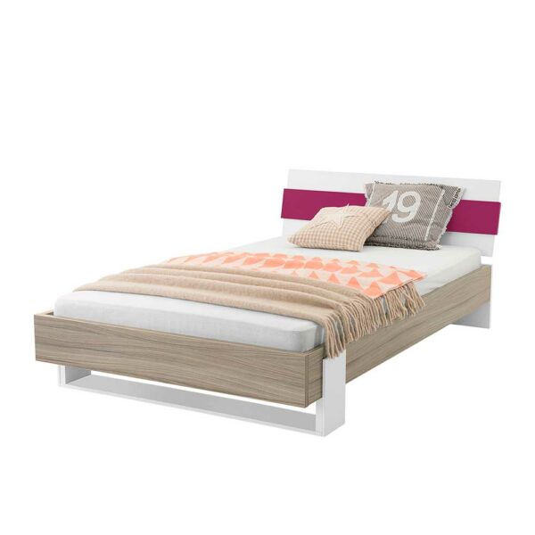 Spirinha Jugendzimmer Futonbett in Holz Pink modern