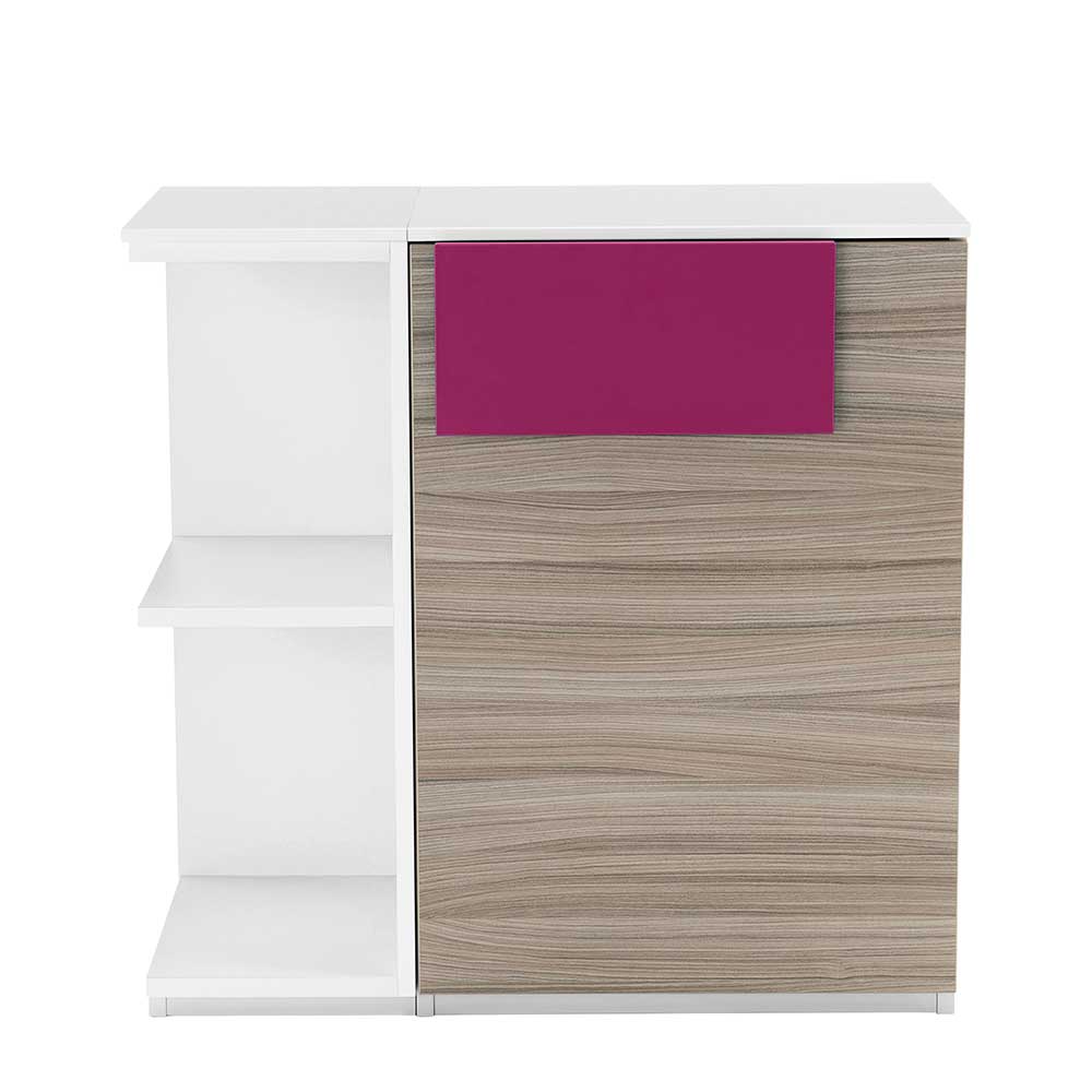 Spirinha Kommode mit Regal Holz Pink