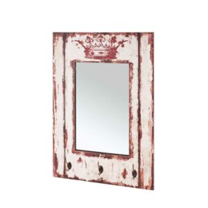 Tollhaus Shabby Garderobe in Weiß Braun Haken