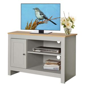 Möbel4Life Fernseher Schrank in Grau und Eiche Optik 95 cm breit