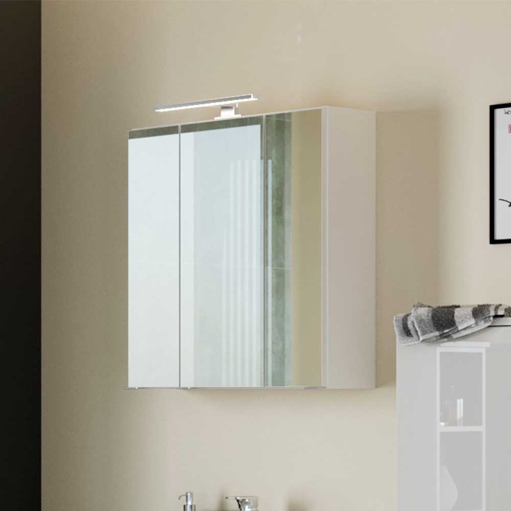 Star Möbel Bad Spiegelschrank mit LED Beleuchtung Weiß