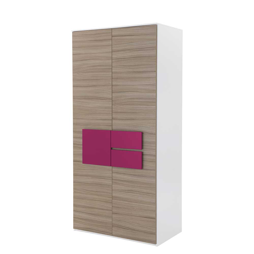 Spirinha Jugend Kleiderschrank in Holz Pink modern