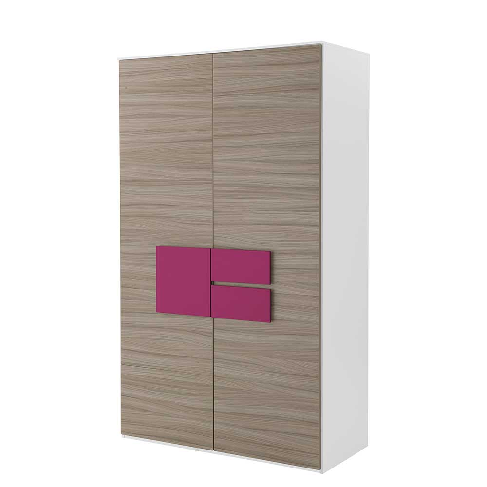 Spirinha Mädchen Kleiderschrank in Holz Pink 2 Türen