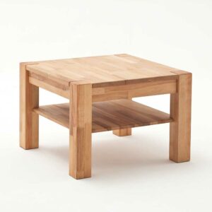 TopDesign Couchtisch aus Kernbuche Massivholz mit Ablage