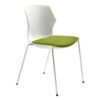 PerfectFurn Kunststoff Stuhl in Weiß und Grün Made in Germany