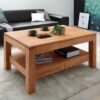 TopDesign Sofa Tisch aus Kernbuche Massivholz 115 cm breit