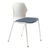 PerfectFurn Esstisch Stuhl in Weiß und Blaugrau modern