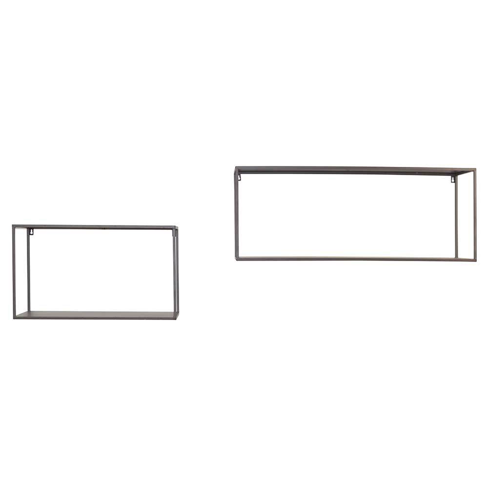 Möbel4Life Metall Regale zur Wandmontage rechteckig (zweiteilig)