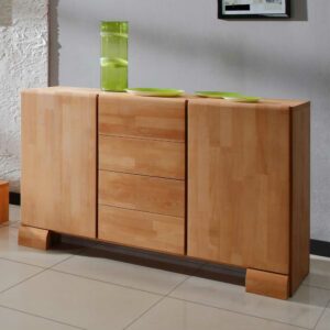 Basilicana Esszimmer Sideboard aus Buche Massivholz 120 cm breit