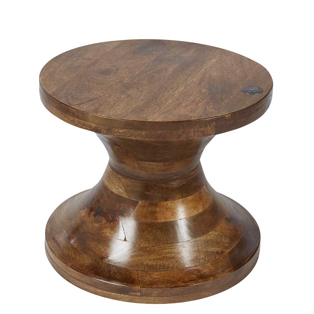 Möbel Exclusive Designertisch aus Mangobaum Massivholz rund