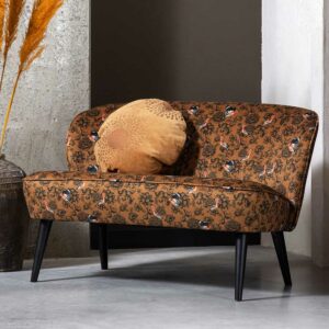 Basilicana Design Couch im Retro Look Vogel Motiven