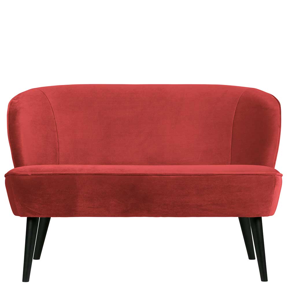 Basilicana Retro Sofa in Rot 110 cm breit