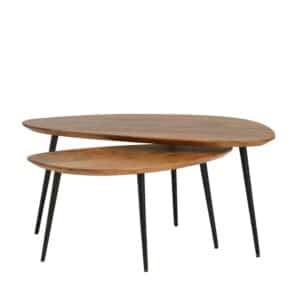 Möbel Exclusive Sofa Tisch Set mit Tischplatte in Wankelform Retrostil (zweiteilig)