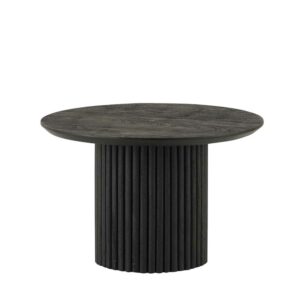 Möbel Exclusive Couchtisch schwarz massiv in modernem Design runder Tischplatte