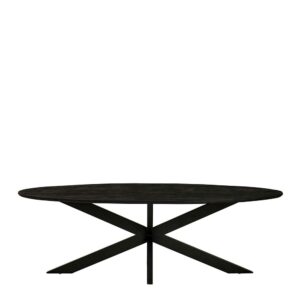 Möbel Exclusive Tisch Esszimmer schwarz oval 210 oder 240 cm breit Spider Gestell