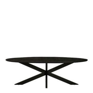 Möbel Exclusive Tisch Esszimmer schwarz oval 210 oder 240 cm breit Spider Gestell