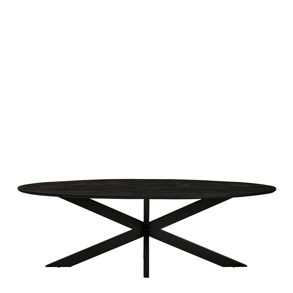 Möbel Exclusive Tisch Esszimmer schwarz oval 210 oder 240 cm breit Spider Gestell