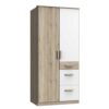 Star Möbel Kleiderschrank 2türig mit drei Schubladen modernem Design
