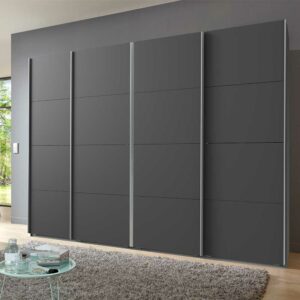 Star Möbel Schwebetürenkleiderschrank dunkelgrau 270 cm breit 210 cm hoch