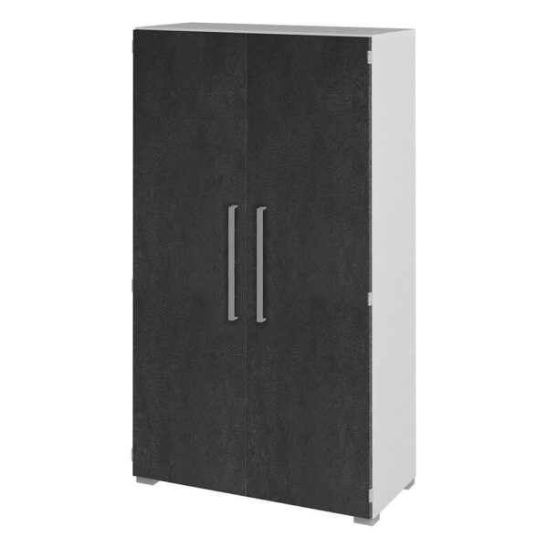 Spirinha Aktenordnerschrank in Grau Weiß 80 cm