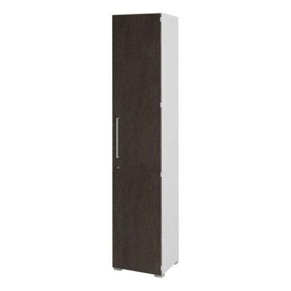 Spirinha Abschließbarer Aktenschrank in Braun Weiß 40 cm