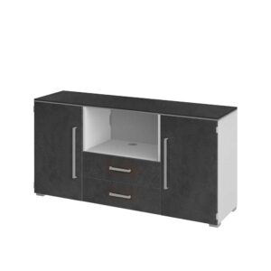 Spirinha TV Sideboard in Grau Weiß 140 cm breit