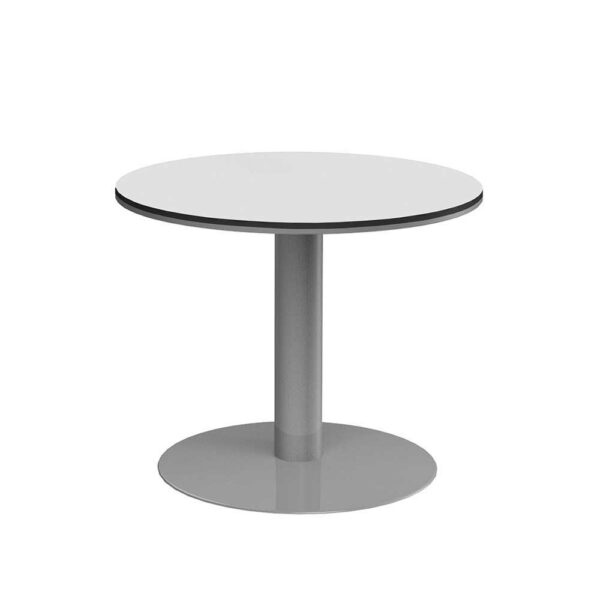 Spirinha Runder Konferenztisch in Weiß Grau 90 cm