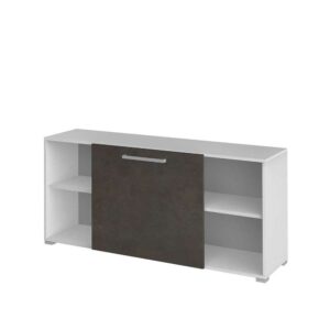 Spirinha Sideboard mit Schiebetür Weiß Braun