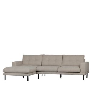 Basilicana Wohnzimmer Eckcouch in Beigegrau 280 cm breit