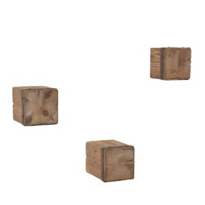 Möbel4Life Wand Regal Set aus Tanne Massivholz rustikalen Landhausstil (dreiteilig)