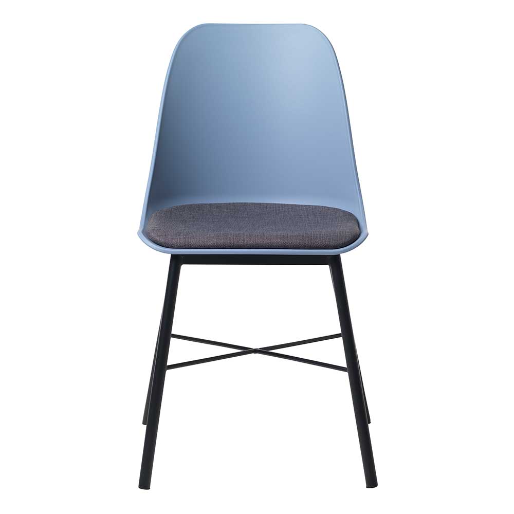 TopDesign Stühle in Blaugrau und Schwarz Kunststoff (2er Set)