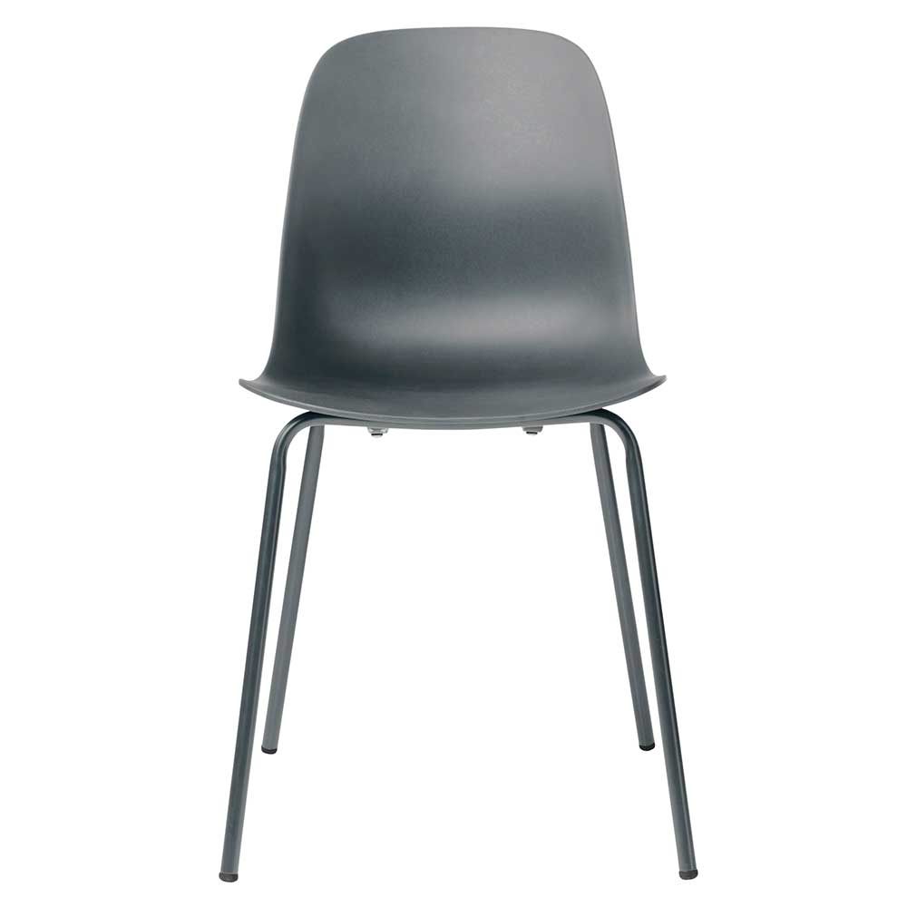 TopDesign Stühle in Grau Kunststoff und Metall (4er Set)