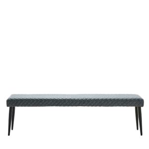 TopDesign Bettbank in Grau Kunstleder 160 cm breit