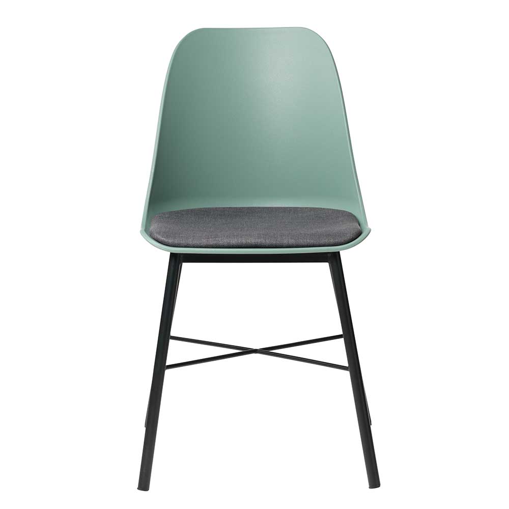 TopDesign Küchenstühle in Grün und Schwarz Kunststoff (2er Set)