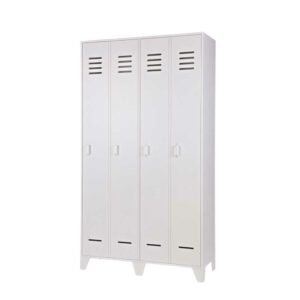 Basilicana Spindschrank in Weiß Kiefer Massivholz und Spanplatte