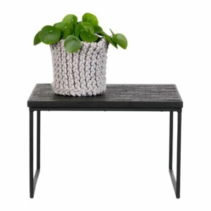 Basilicana Sofatisch mit Teak Recyclingholz Furnier 60 cm