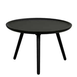 TopDesign Retro Sofatisch in Schwarz rund